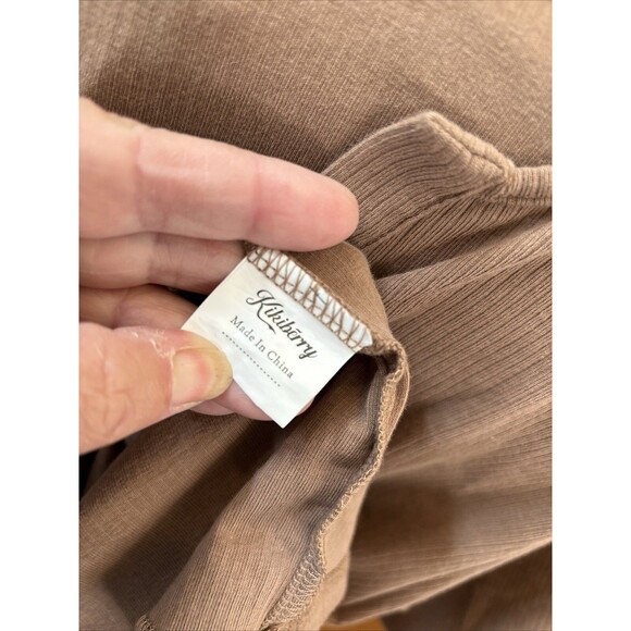 Kikiberry Lounge Sleep Set L Chocolate Brown Top Shorts Stretch Drawstring - Picture 7 of 14